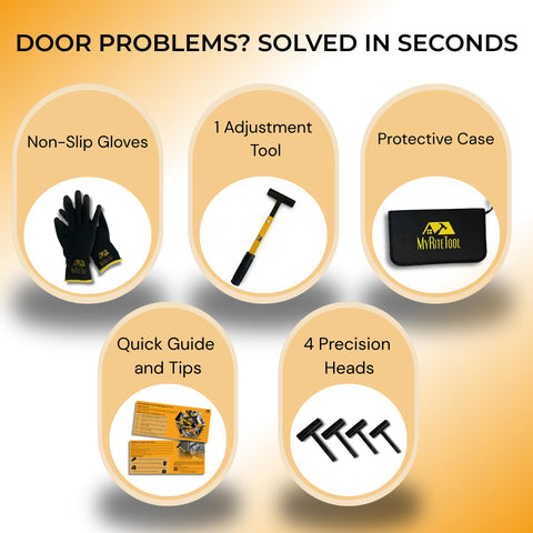 MyRiteTool hinge gap wrench close-up highlights precise gap correction for installations.