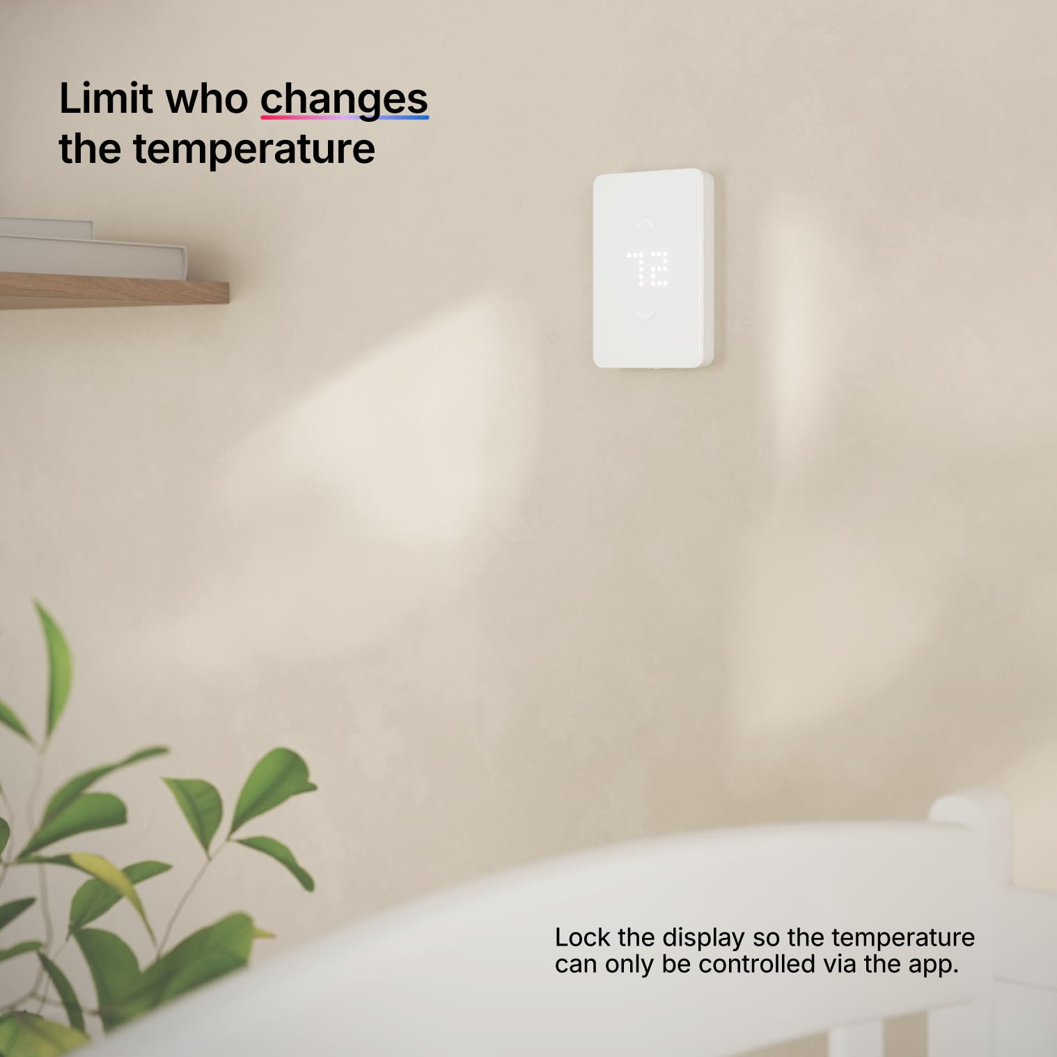 Mysa adaptive display brightness as you approach the room