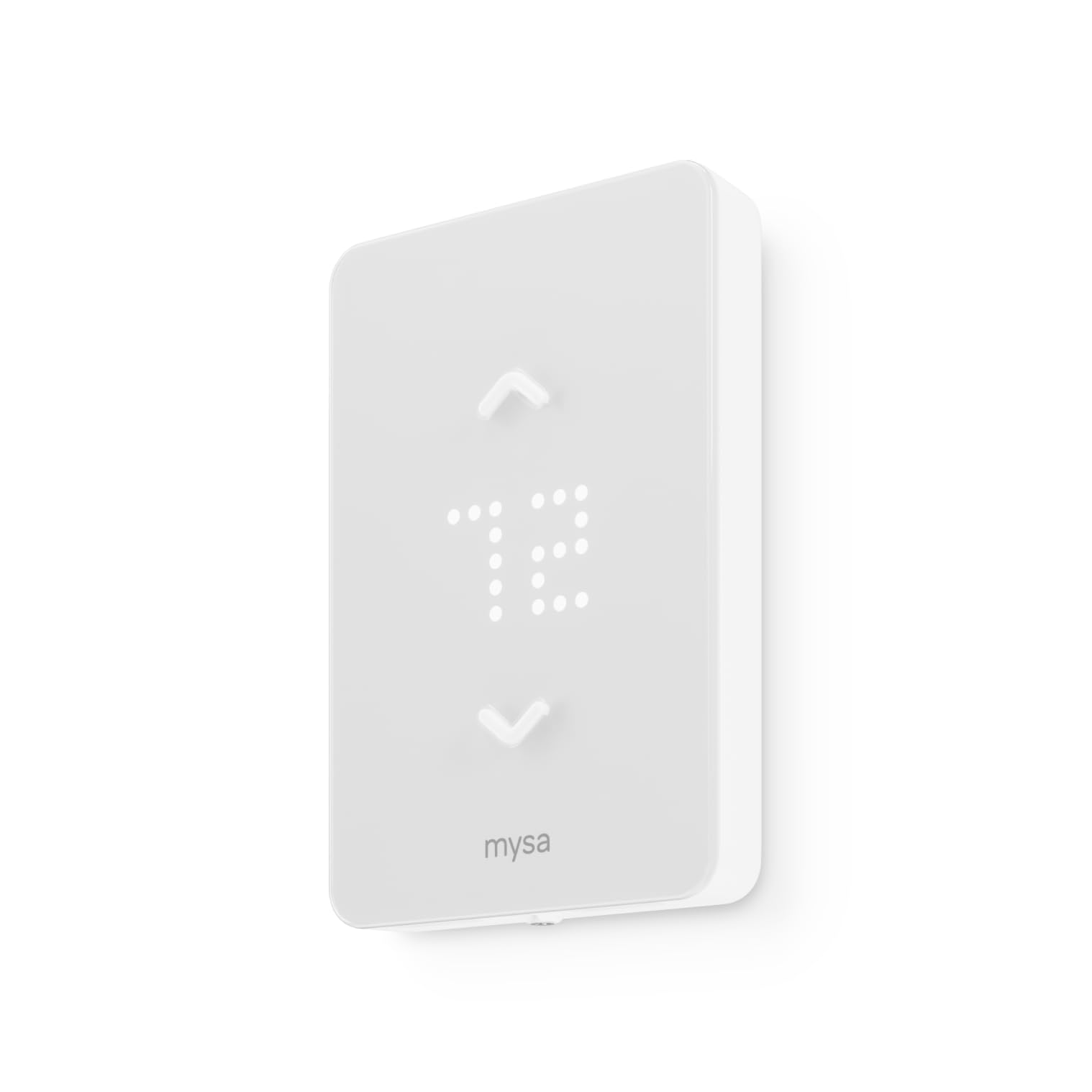 Mysa Smart Thermostat LITE wall mount front view for baseboard heaters.