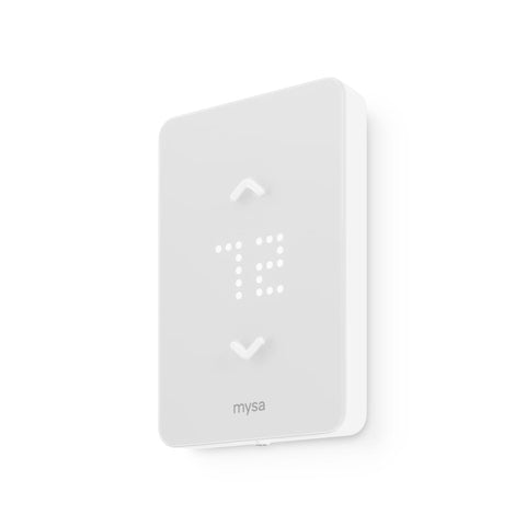 Mysa Smart Thermostat LITE wall mount front view for baseboard heaters.
