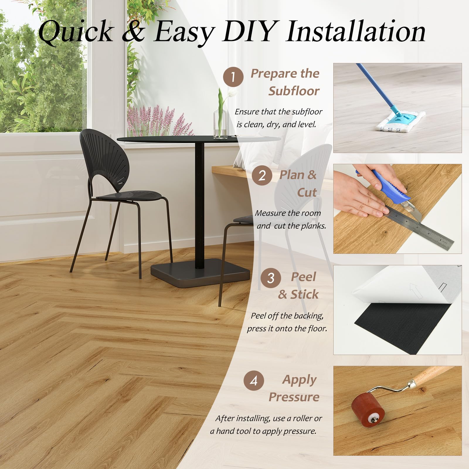 Mysflosy anti-slip texture provides safer footing in busy areas.