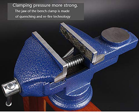 MYTEC Home Vise hardened jaws provide durable gripping for varied parts.