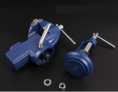 MYTEC Home Vise clamps to tables up to 2.4 inches thick for flexibility.