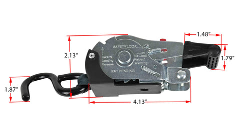 Mytee Auto Retractable Ratchet Strap demonstrates effortless length adjustment on trailers.