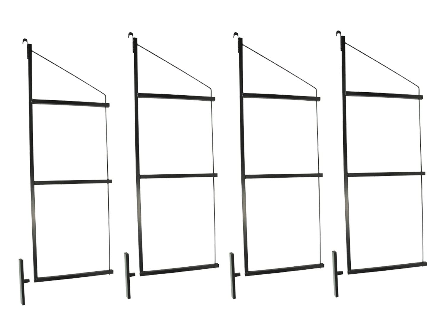 Mytee Products 4-pack 3-tier brackets ready for heavy-duty container shelving.