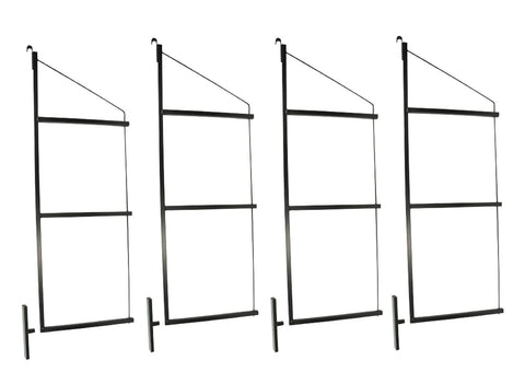 Mytee Products 4-pack 3-tier brackets ready for heavy-duty container shelving.