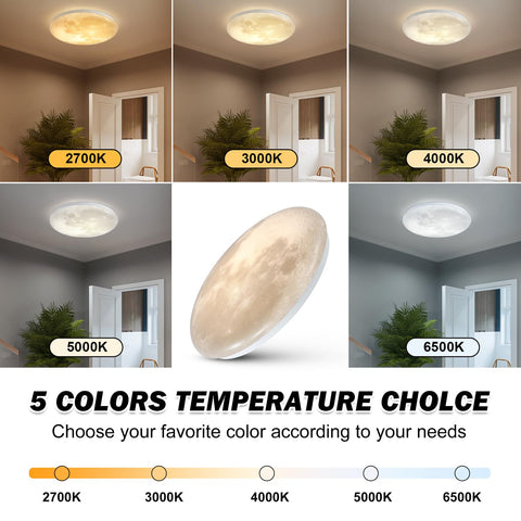 Mythluma flush-mount 5CT color temperature switch enables easy warm to cool lighting
