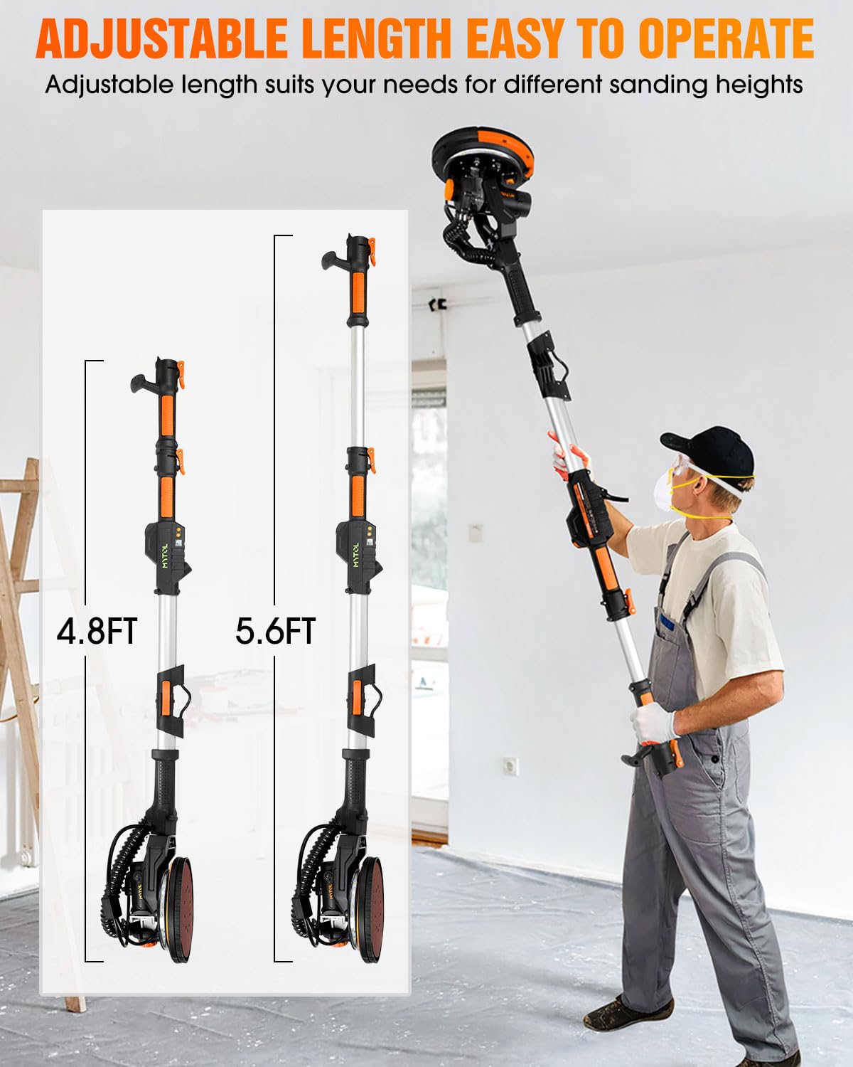 MYTOL LED belt lights illuminate dark corners during sanding