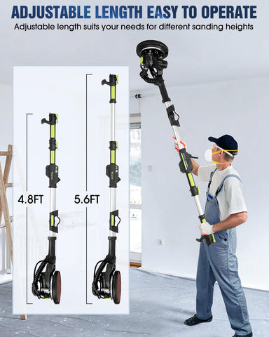 MYTOL drywall sander variable-speed-display gives precise speed control for different sanding tasks