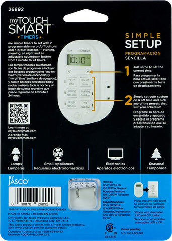 MyTouchSmart timer works with LED, CFL, incandescent and halogen bulbs
