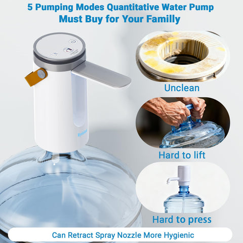 Myvision portable USB-powered pump goes where you drink water.