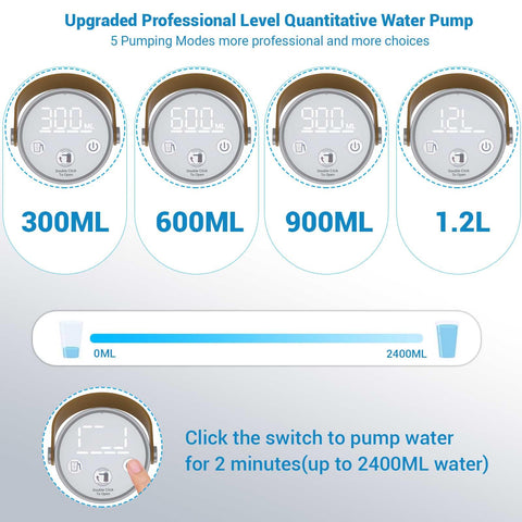 Myvision retractable water outlet reduces splash and simplifies bottle setup.
