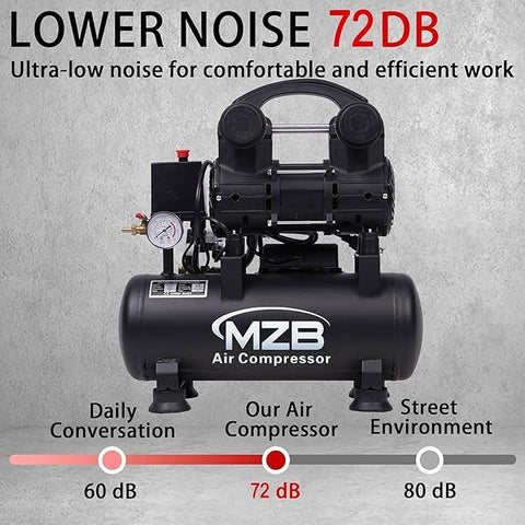 MZB 2-4 gallon steel-tank showing durable air storage for spraying and nails