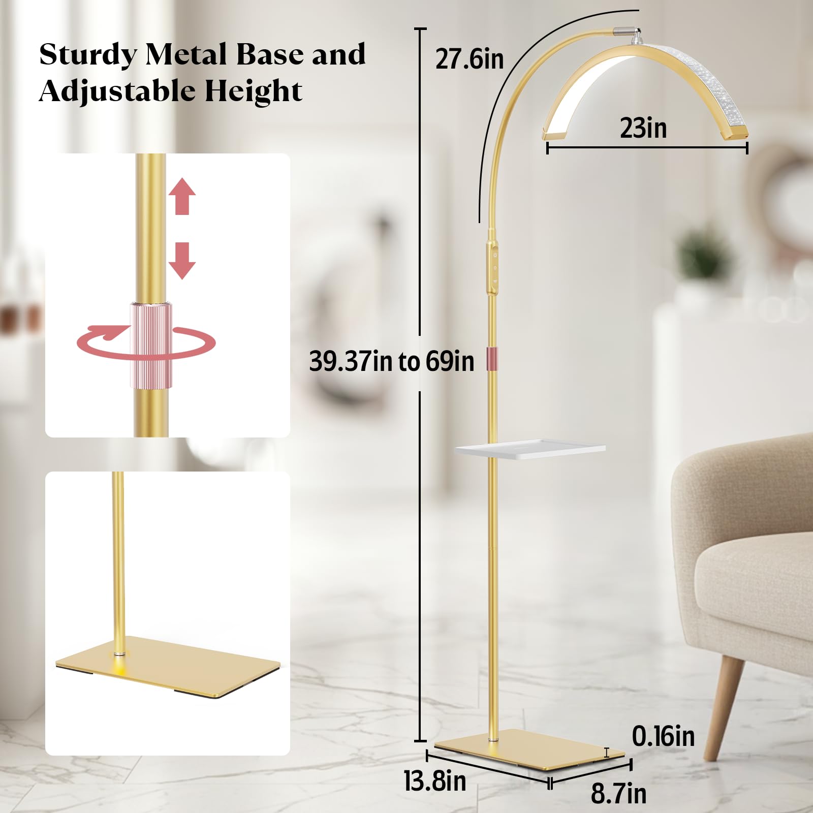 Mznoo diamond design adds glow while delivering reliable task lighting.
