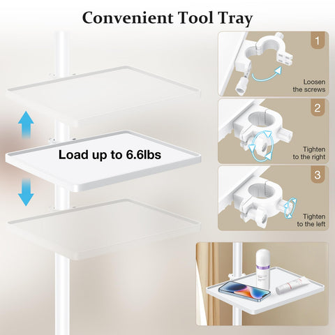 Mznoo Lash Light 180-degree vertical tilt enables flexible positioning for different tasks.