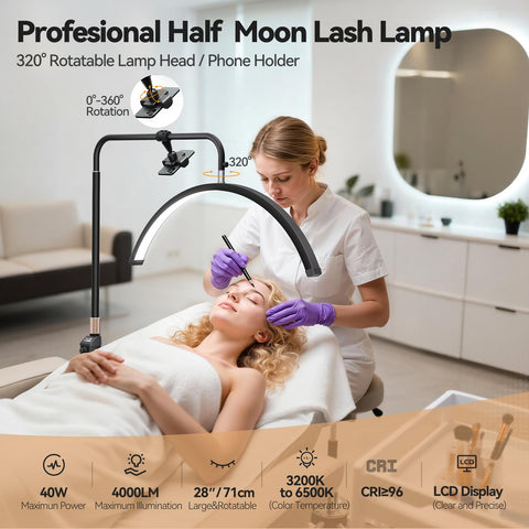 Mznoo Lash Light provides 34 color temperatures from warm to cool.
