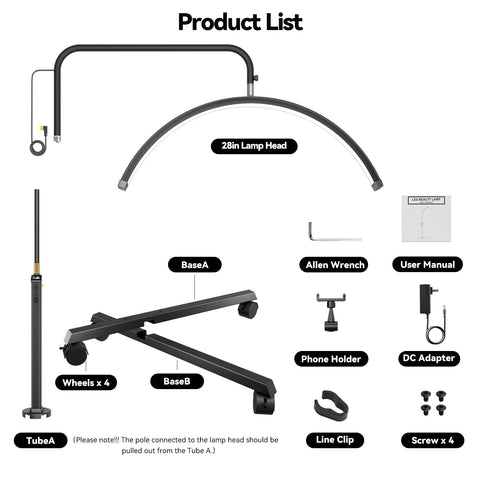 Mznoo Lash Light includes a 360° phone holder for tutorials.