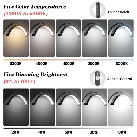Mznoo Lash Light remote control enables quick brightness and color-temp tweaks.