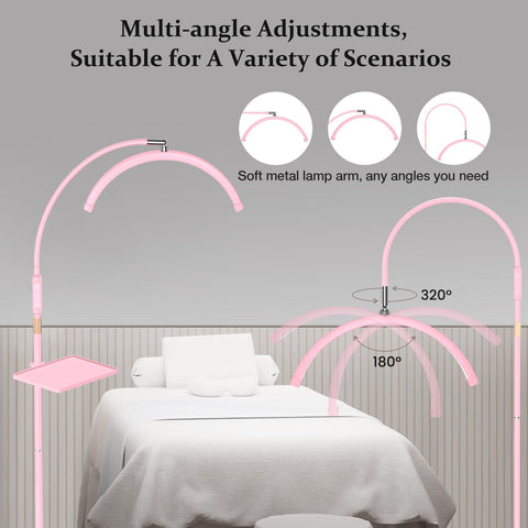Mznoo Lash Light offers 320-degree horizontal rotation for multi-angle setup.