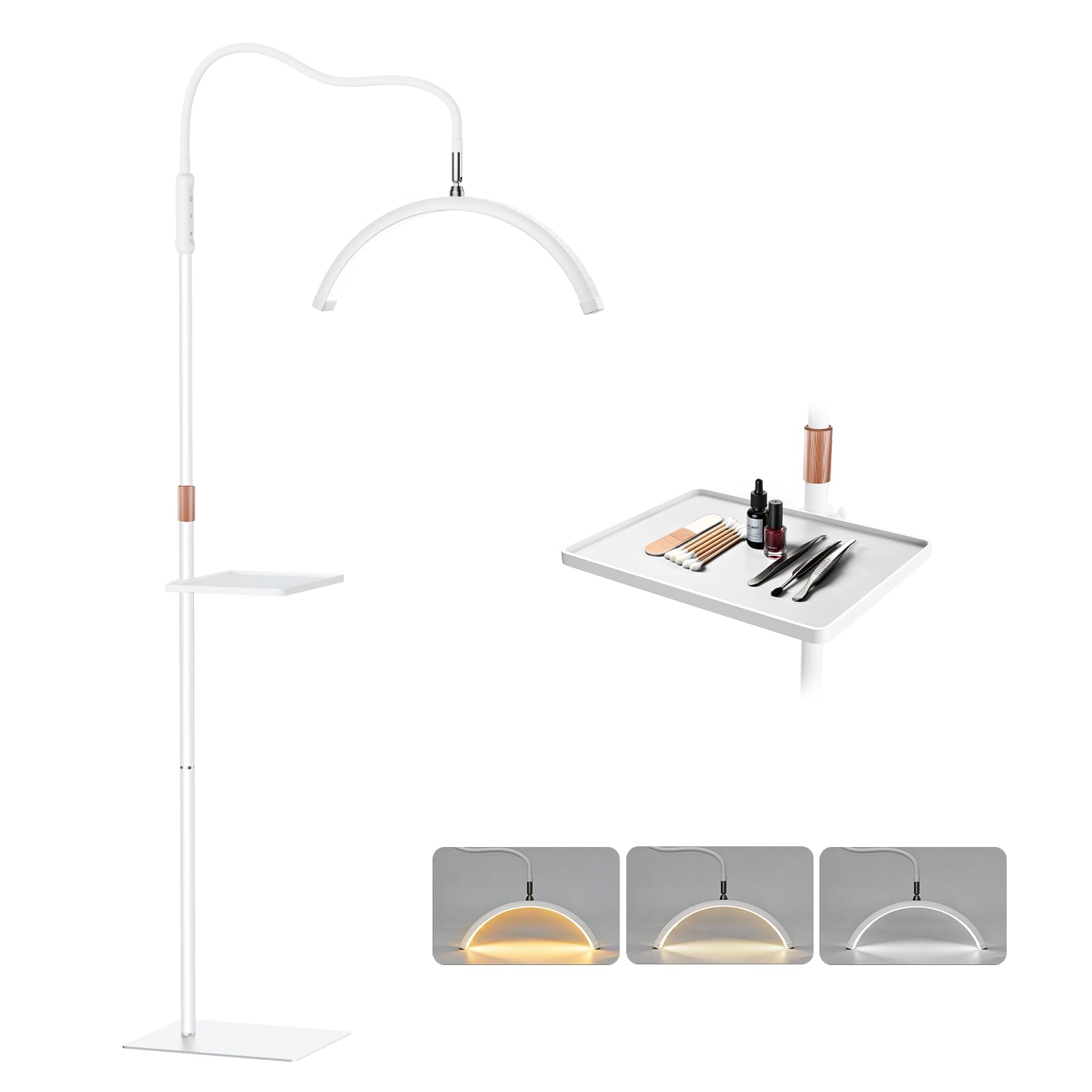 Mznoo Lash Light shadow-free, color-accurate lighting enhances detail visibility.