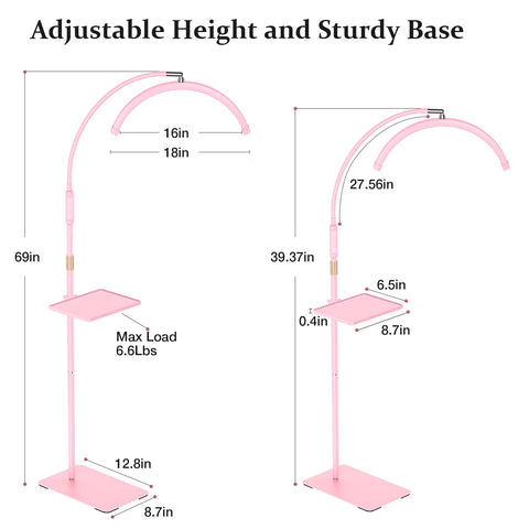 Mznoo Lash Light enables 180-degree vertical tilt for flexible positioning.