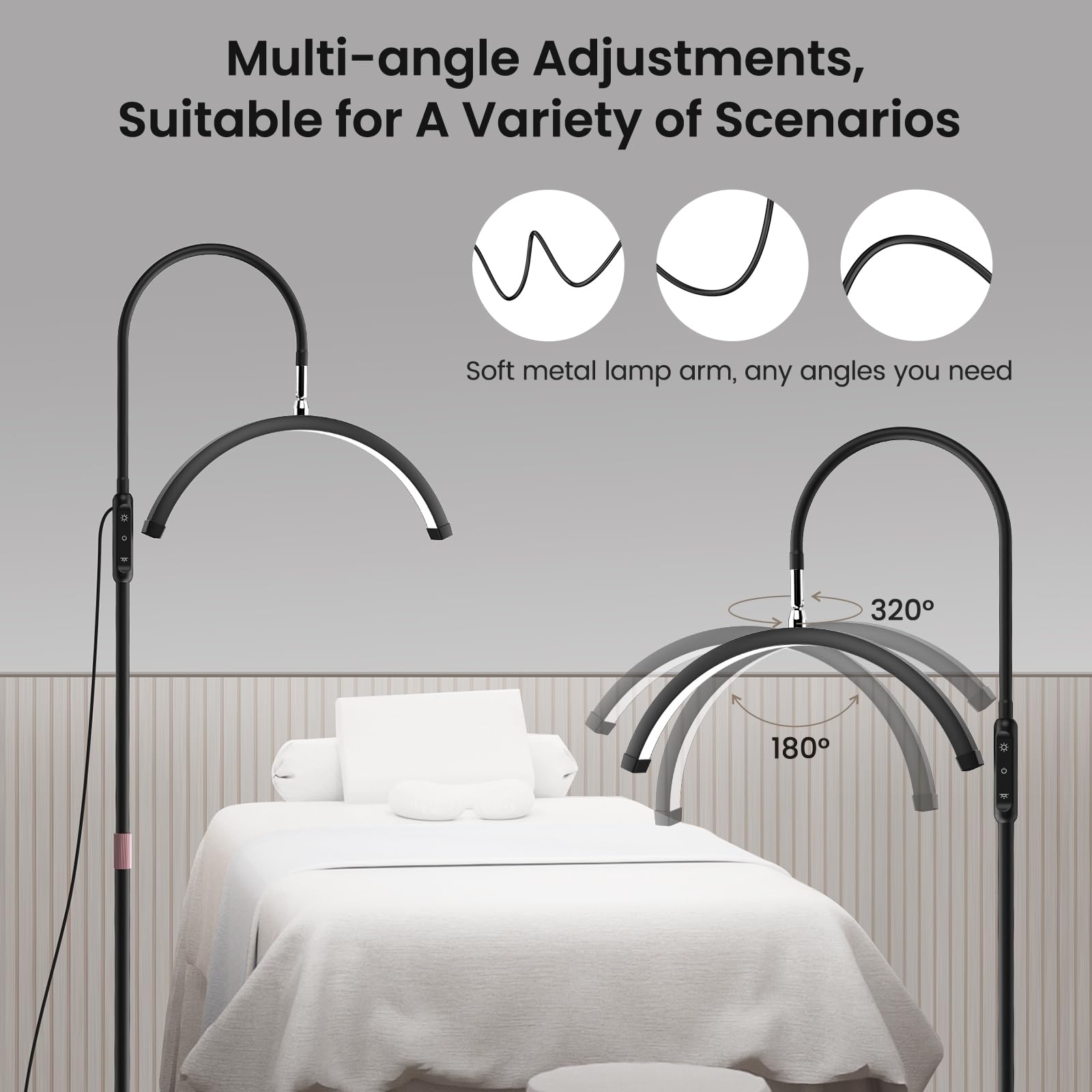 Mznoo Lash Light tool tray attached for organized tools