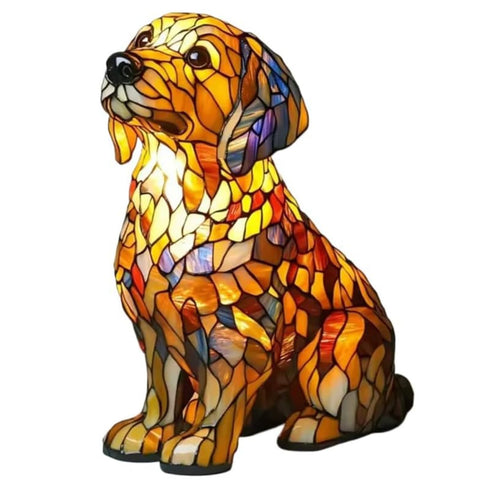MZU colorful resin animal table lamp creates artistic focal point.