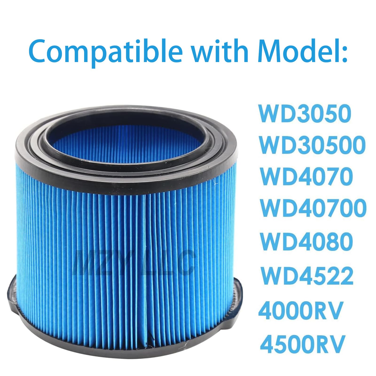 VF3500 close-up showing durable pleated media for dust capture