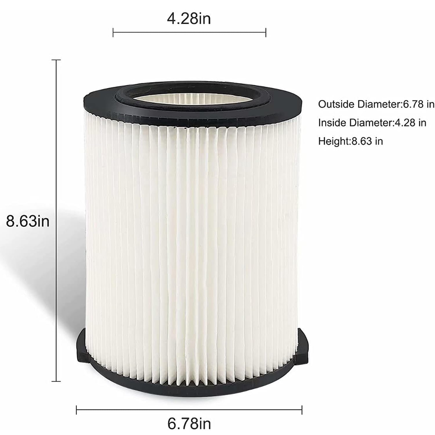 MZY VF4000 filter designed for Husky 9-gallon vacuums, efficient debris capture
