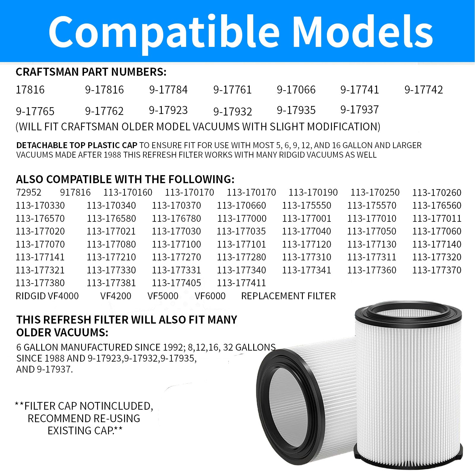 Two-pack VF4000 filters ready for quick replacement, minimizing downtime