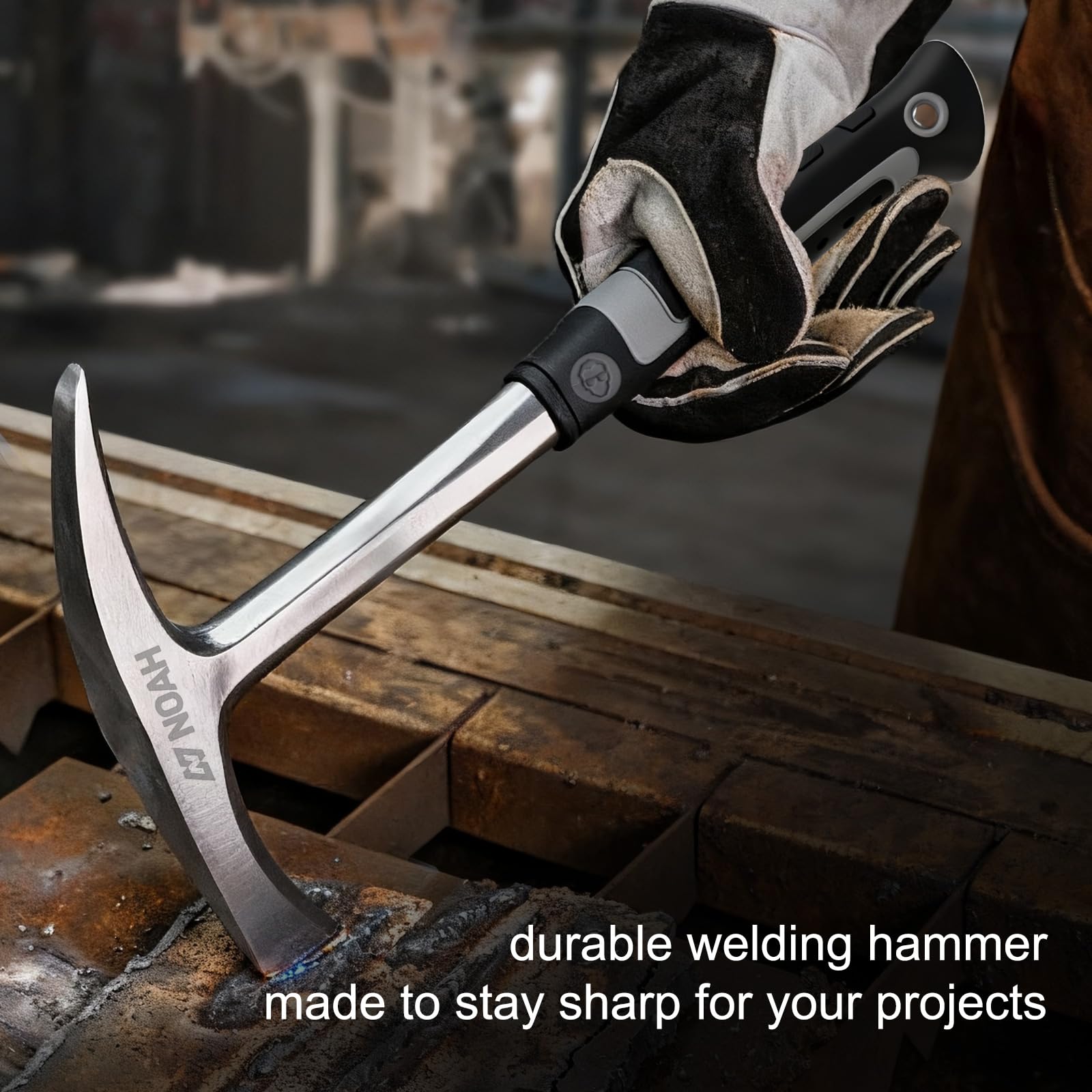 N NOAH welding chipping hammer flat-head for broad, efficient slag removal