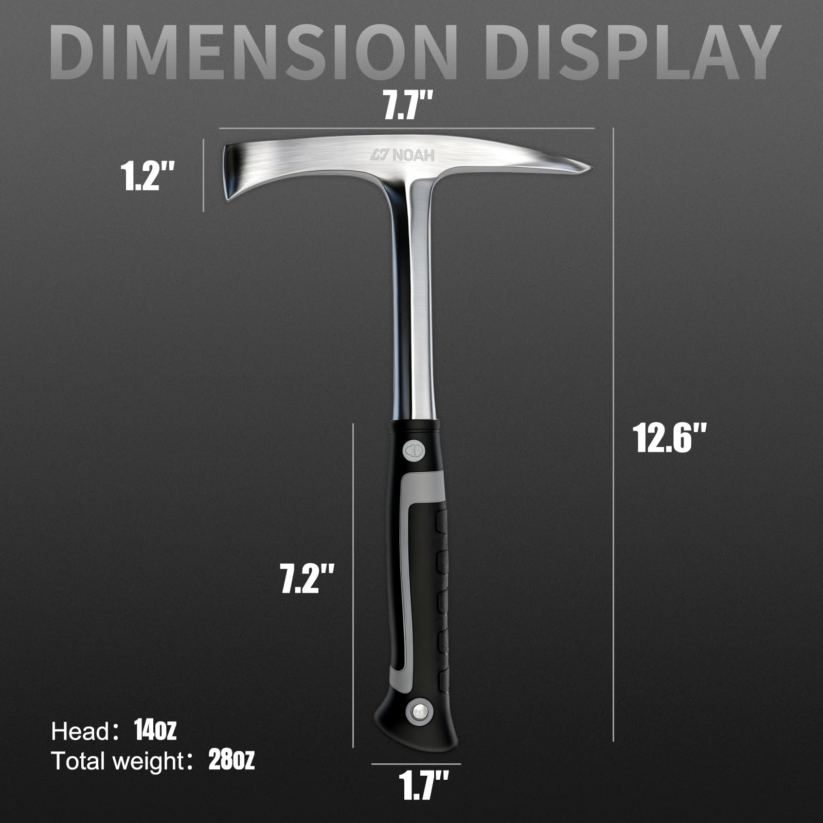 N NOAH welding chipping hammer 28oz-body for consistent high-impact performance