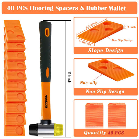 NAACOO 40pc spacers with serrated edges lock position