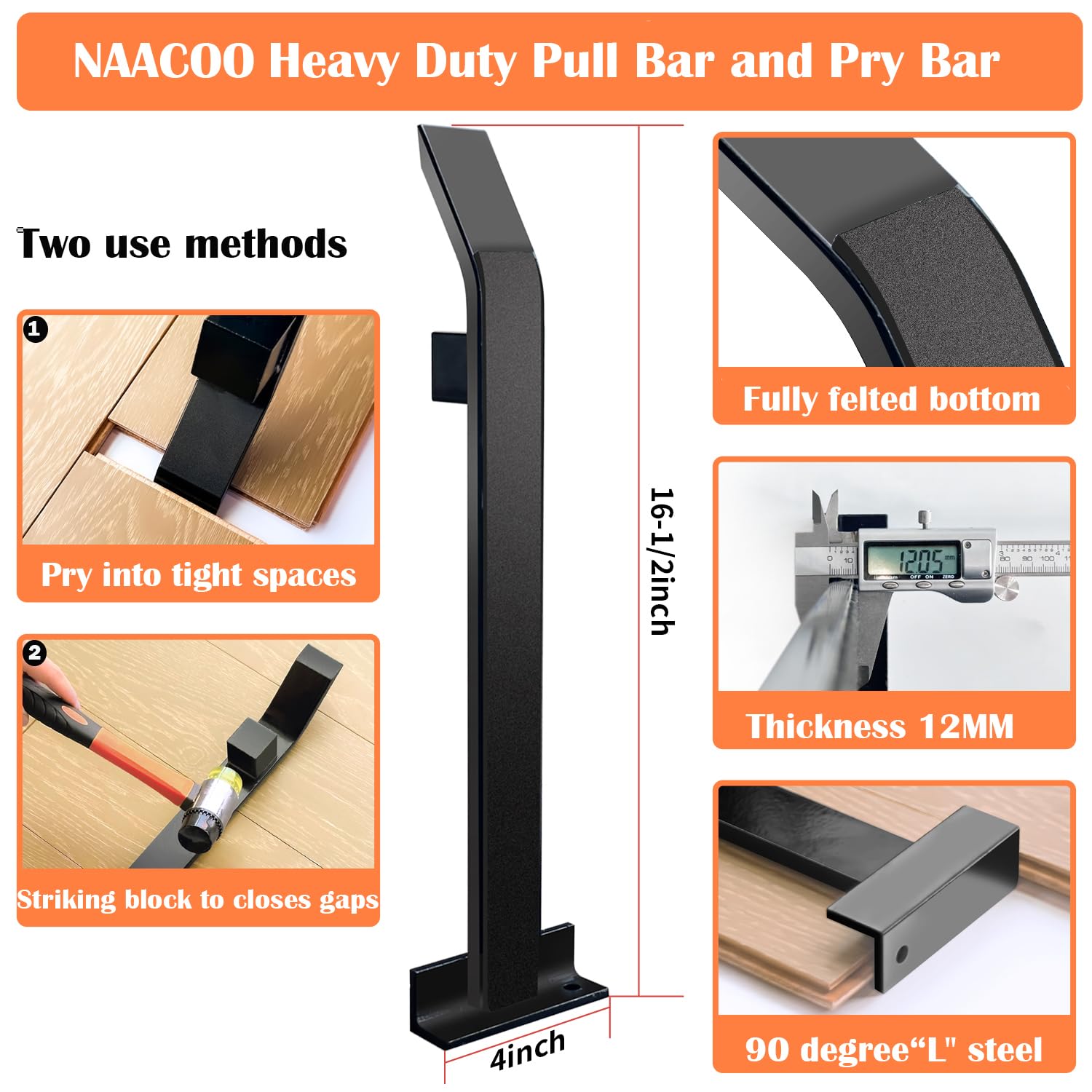 NAACOO double-faced mallet close-up with floor-safe heads