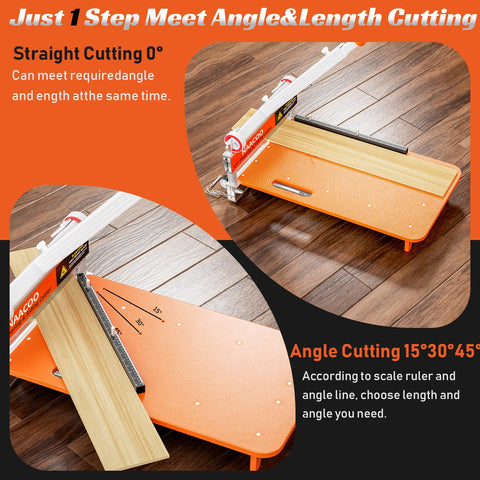 NAACOO floor cutter with angle marking lines for precise adjustments