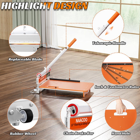 NAACOO floor cutter with extendable handle easing long cuts