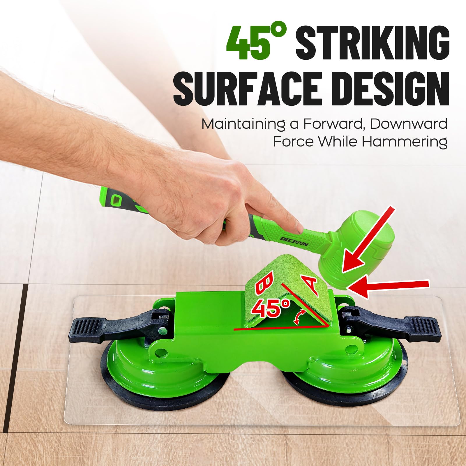 NAACOO Floor Gap Fixer iron body highlighting durable construction.