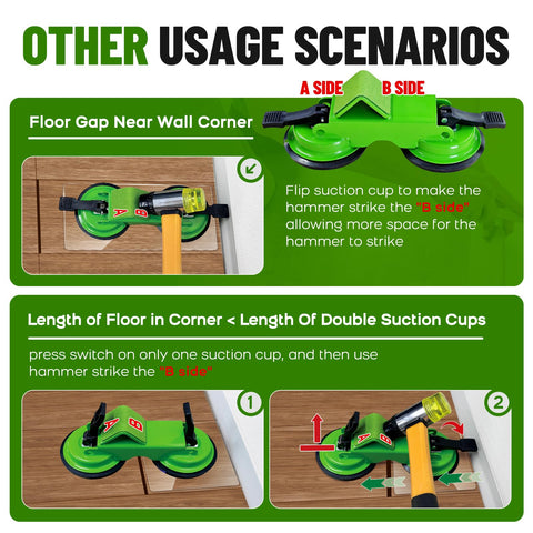 NAACOO Floor Gap Fixer used near walls for tight spaces and corners.
