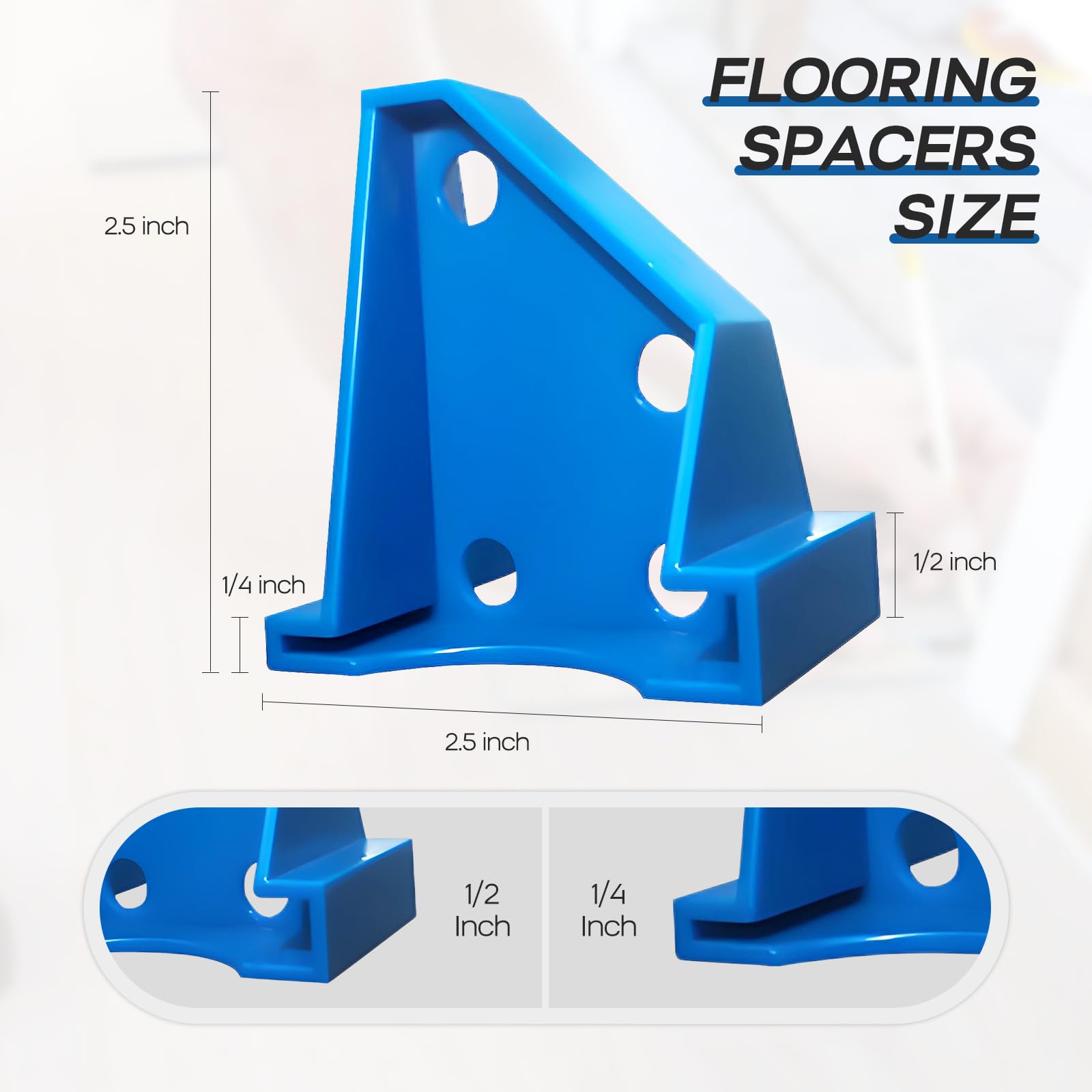 NAACOO spacers used during floor installation for accuracy