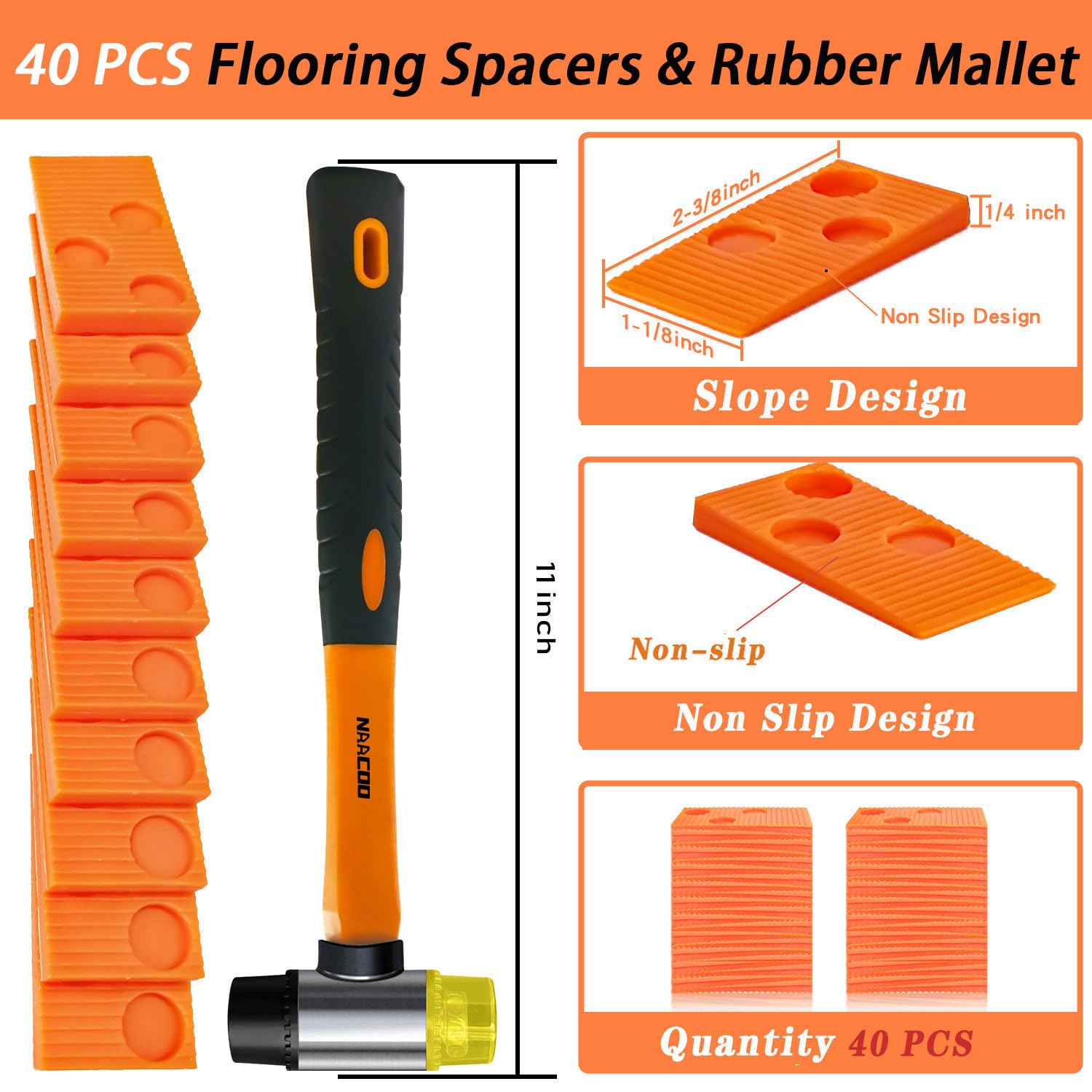 NAACOO knee pads provide anti-slip grip and comfort on site.