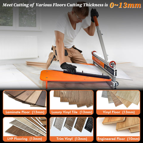 NAACOO laminate cutter in use on flooring project