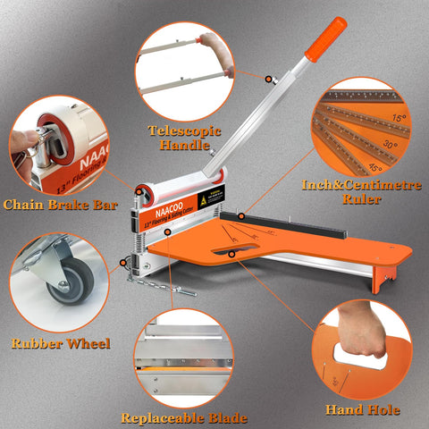 NAACOO laminate cutter with Wolfraw blades for extended blade life.