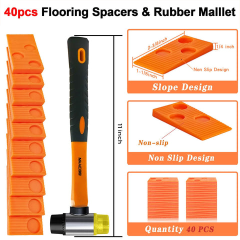 NAACOO rubber mallet included for gentle tapping during installation.