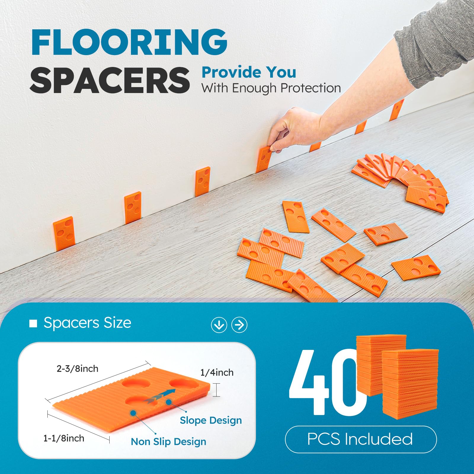 NAACOO rubber mallet protects flooring during tapping and installation.