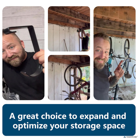 NACETURE heavy-duty garage hook demonstrates robust steel construction for durable storage.