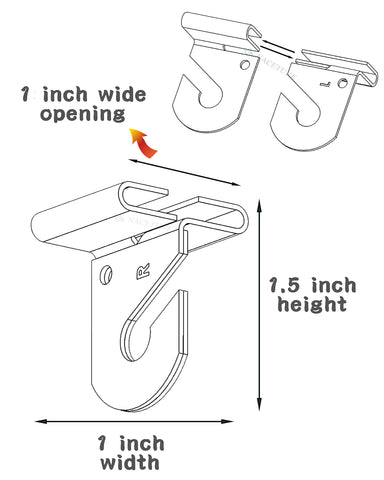 NACETURE white aluminum ceiling hook blends with ceilings and resists rust
