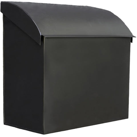 NACH large wall-mount mailbox in black for outdoor use.