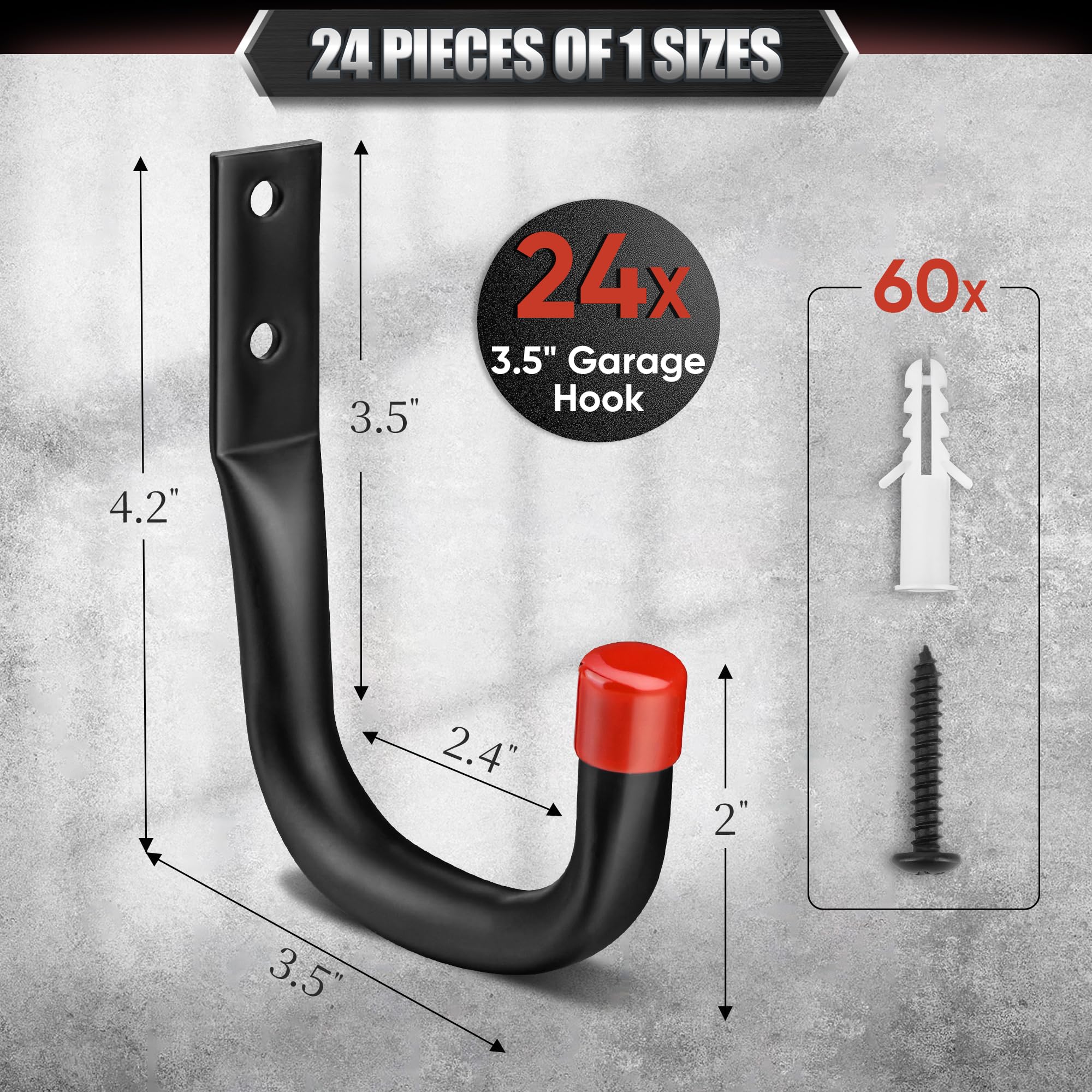 Nacial heavy-duty steel garage hook showcasing robust construction for heavy items.