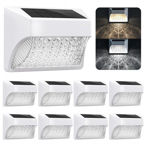 NACINIC solar fence light with diamond pattern enhances safety and ambiance along fences at night.