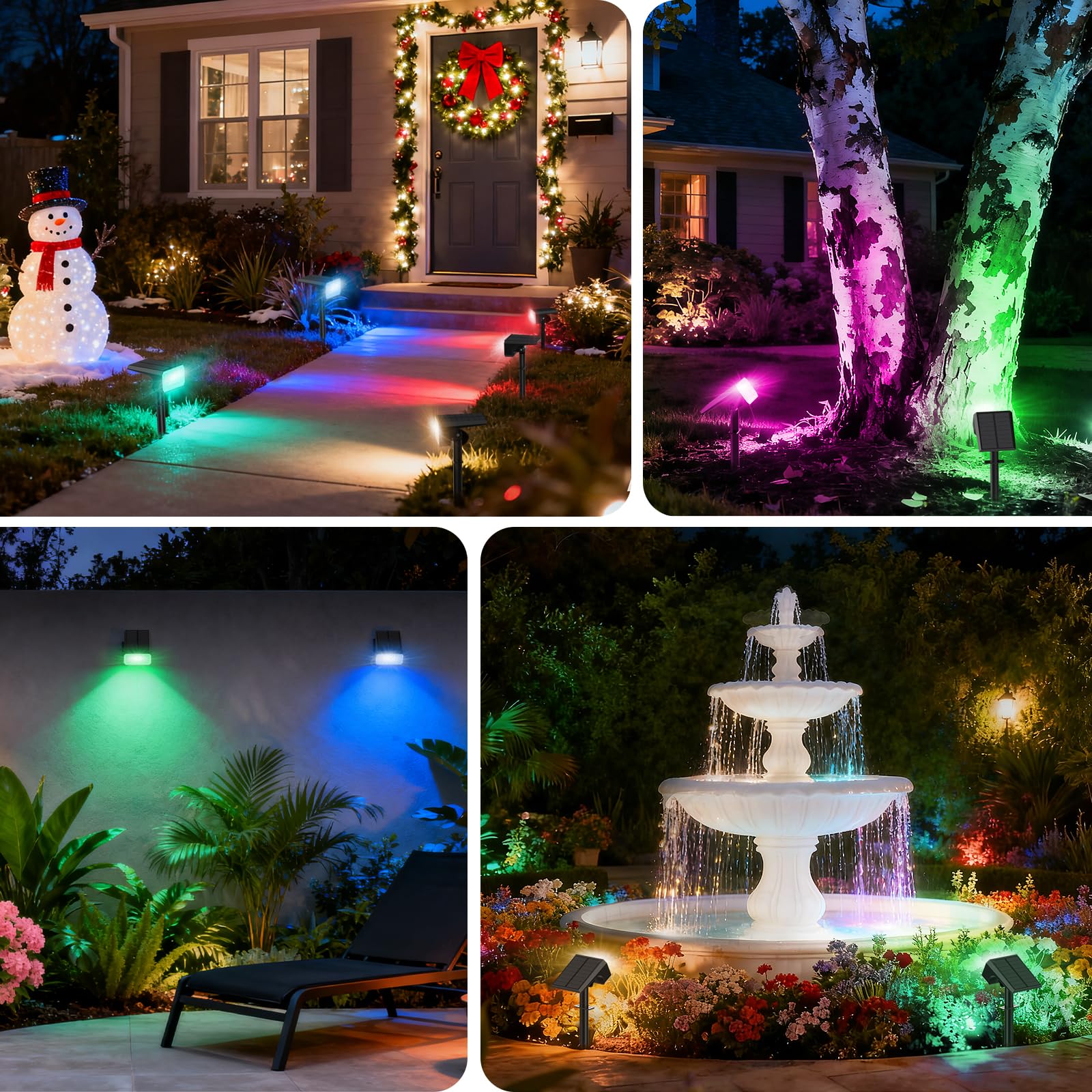 NACINIC spotlight stakes easily into lawn or beds for flexible placement